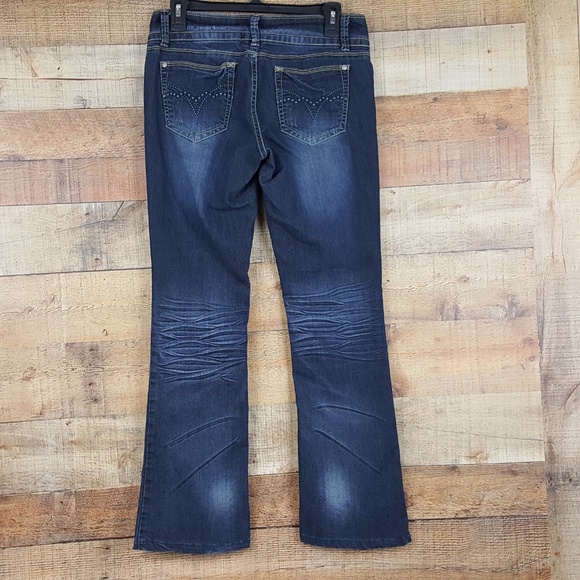 Wurl Jeans Juniors Size 7 Blue Denim Inseam 30 Bootcut - Picture 7 of 8